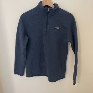 Patagonia Women's Better Sweater 1/4 Zip Fleece Size Large Navy